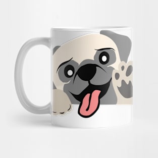 Cute puppy pug say hello Mug